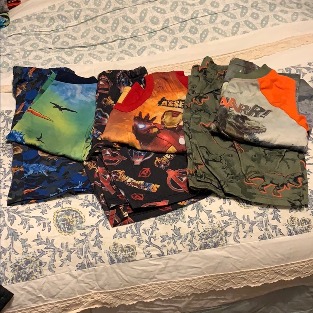 3 pair of boys size 8 Pajama sets.